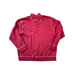 ORVIS  1/4 zip pullover size XL Red sweater/Sweatshirt, Pima Cotton Blend
